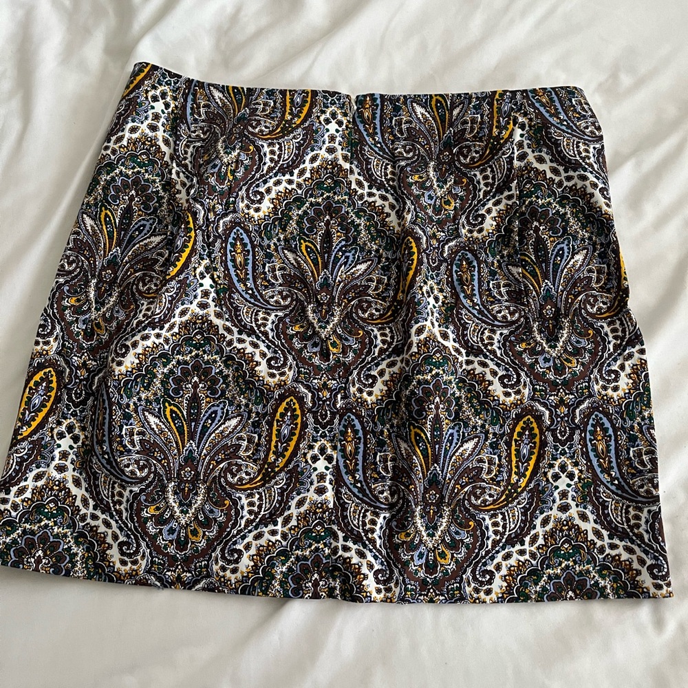 J. Crew Paisley Mini Skirt